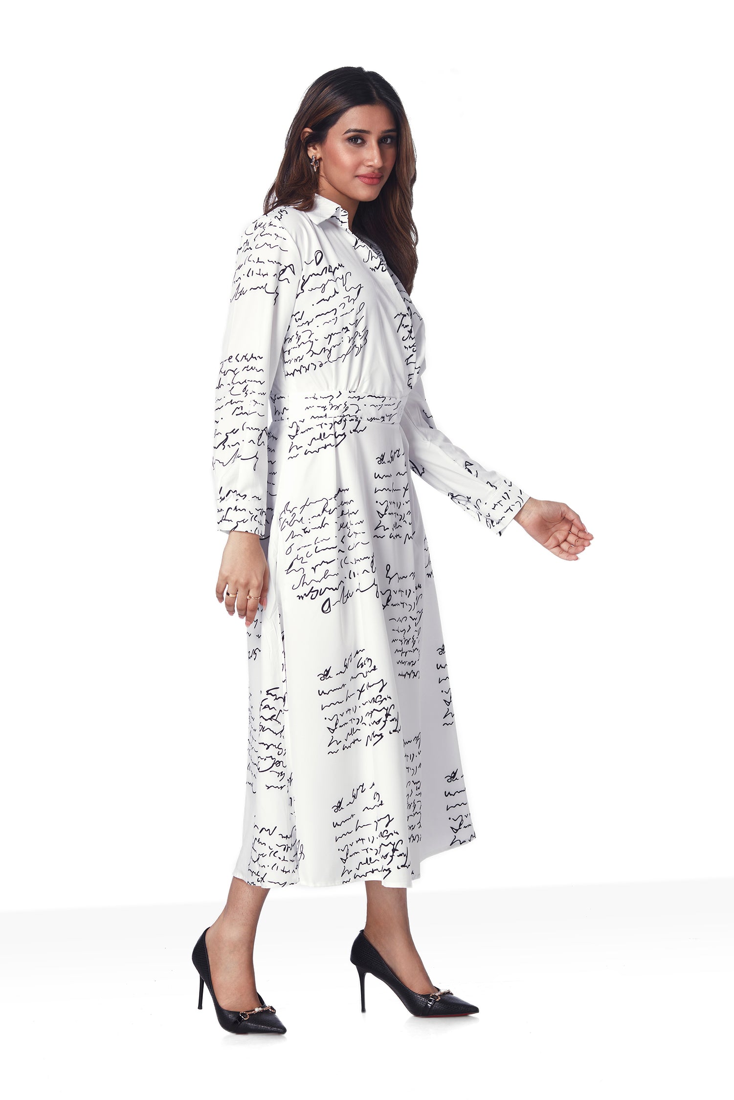 Script Print Dress image 3