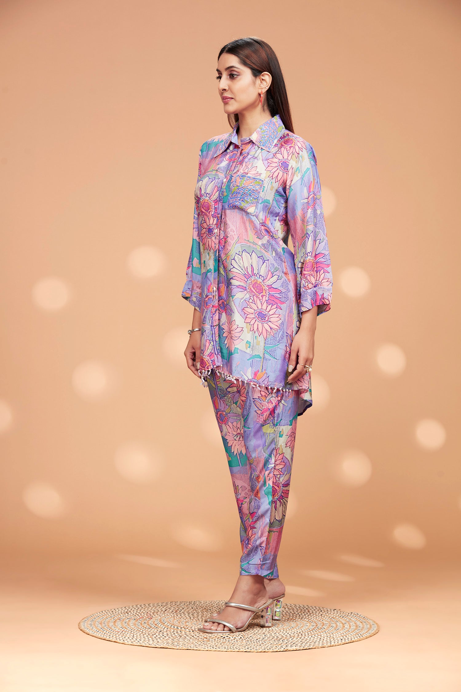 Shirt Co-ord Set With Tassel At Hem image 3