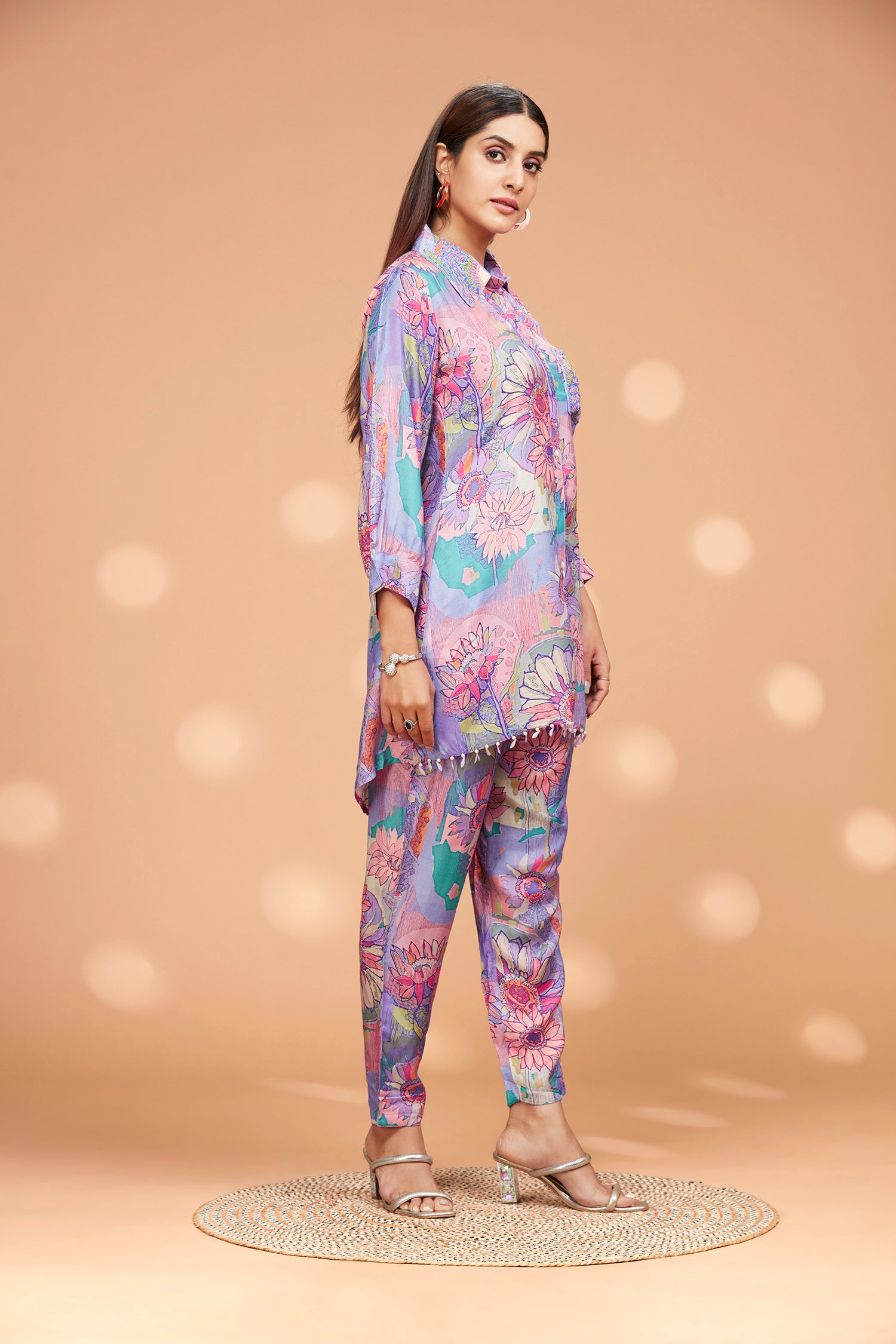Shirt Co-ord Set With Tassel At Hem image 4