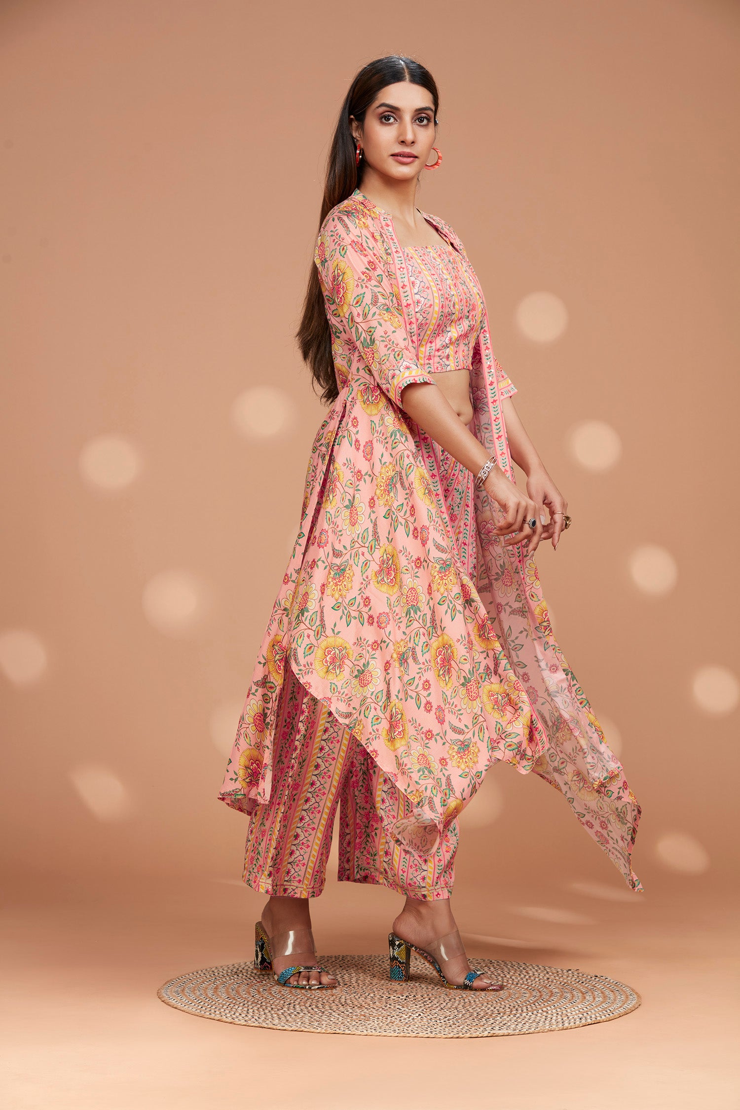 Muslin Co-ord Set With Spaghetti Top And Shrug image 2