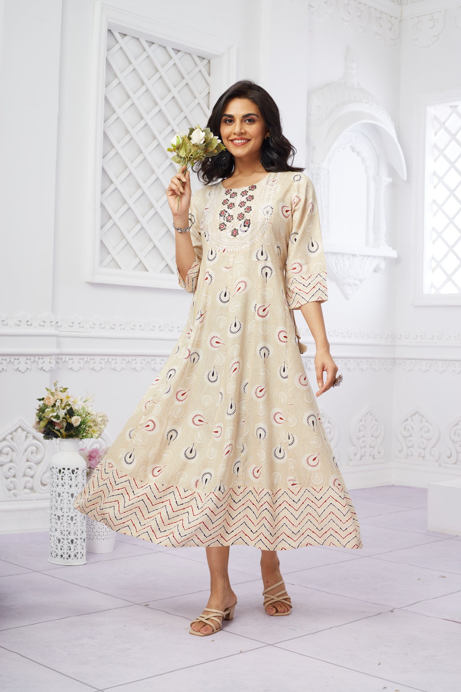 Mul Cotton Embroidery Dress image 3