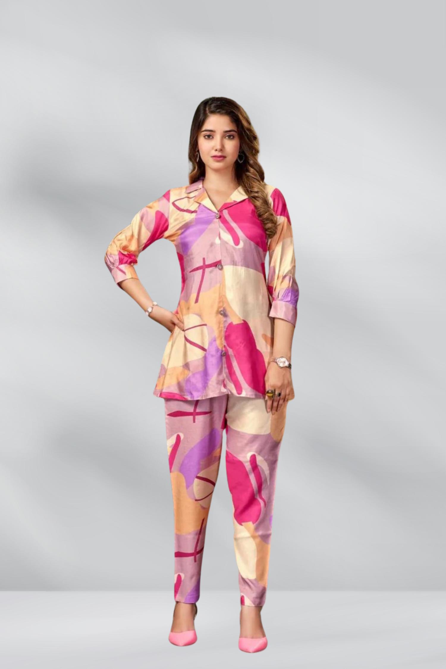 Floral Front Button Co-ord Set
