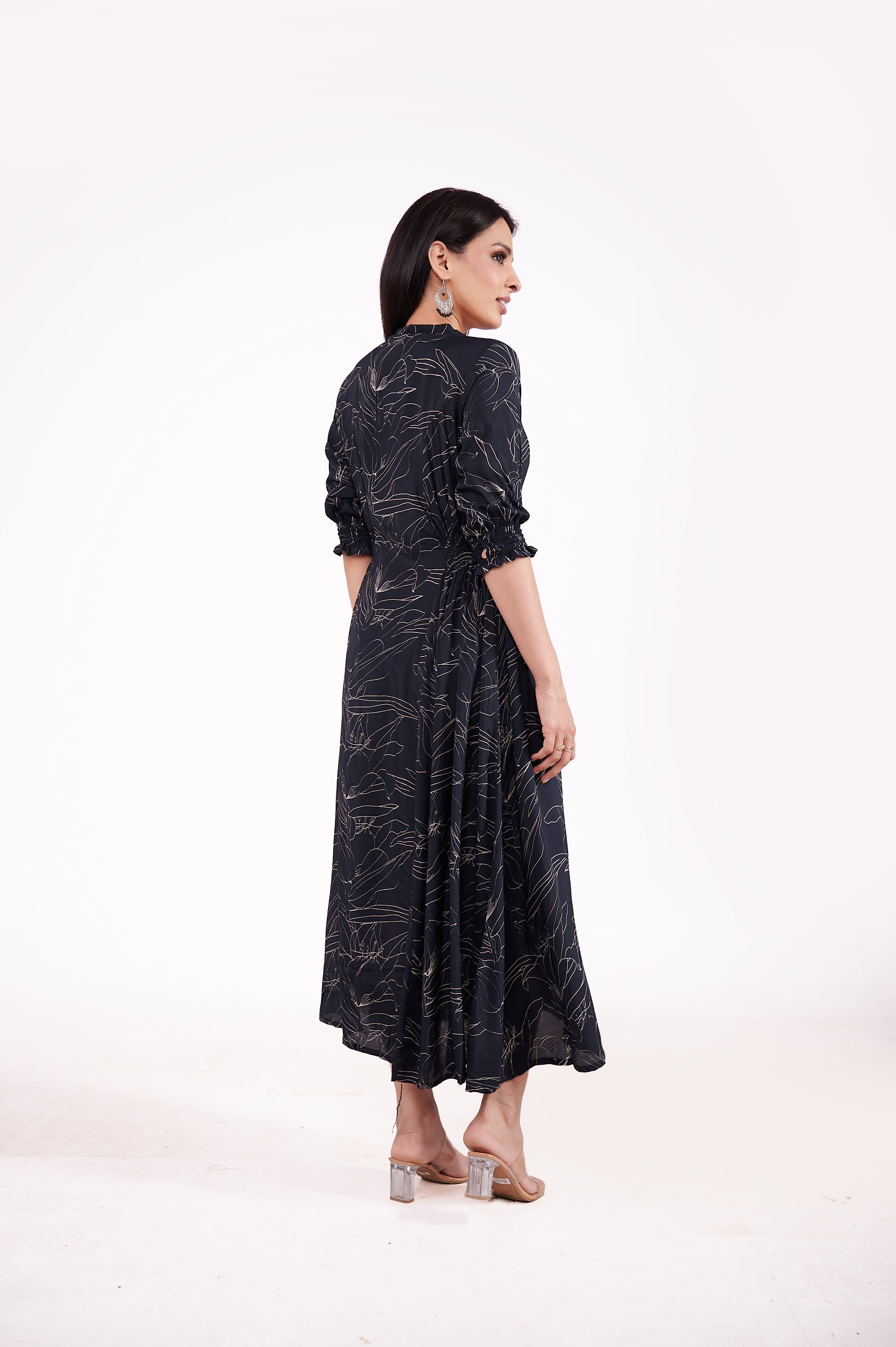 Muslin Floral Print Midi Dress image 3