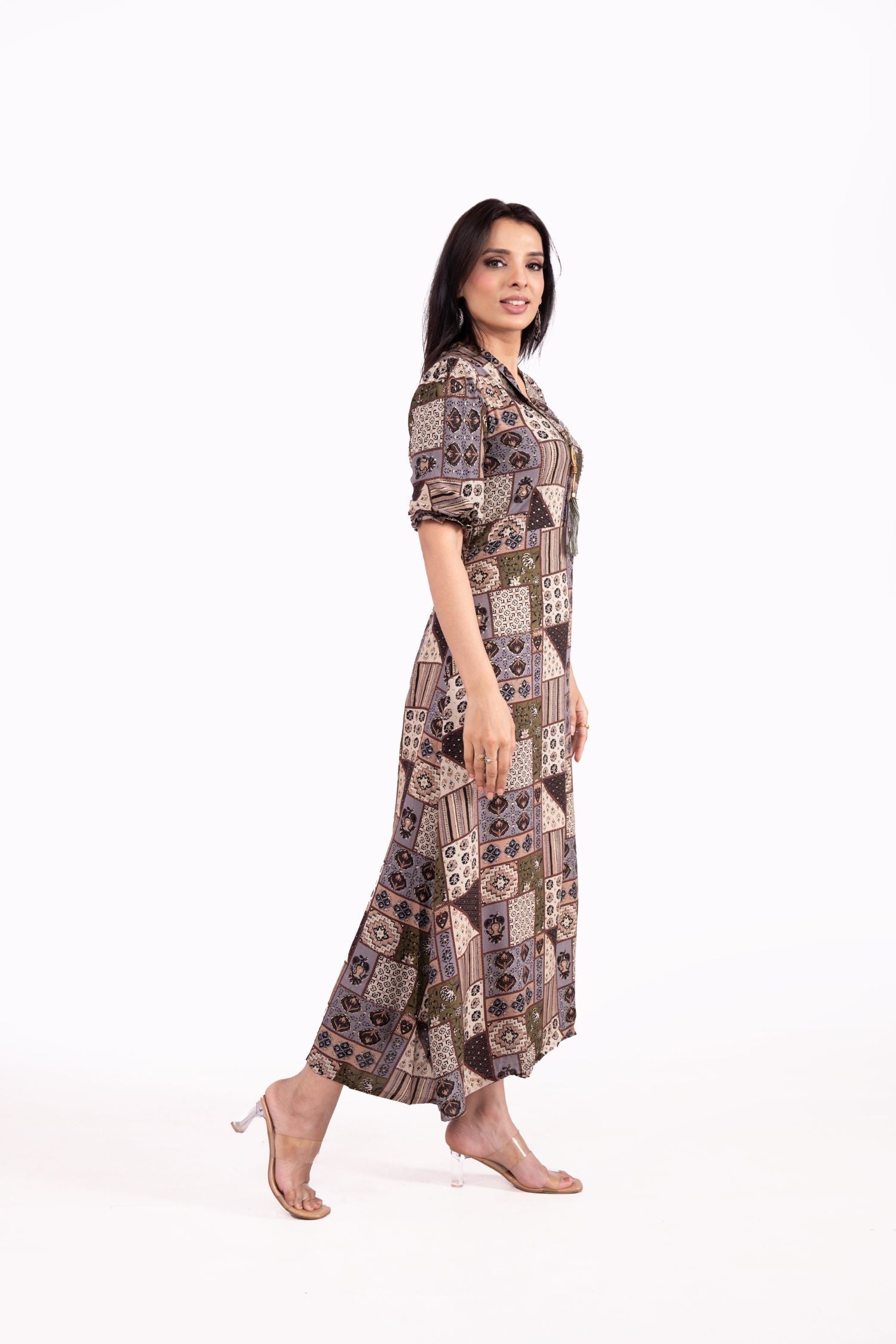 Cotton Ankle Length Printed Dress image 2