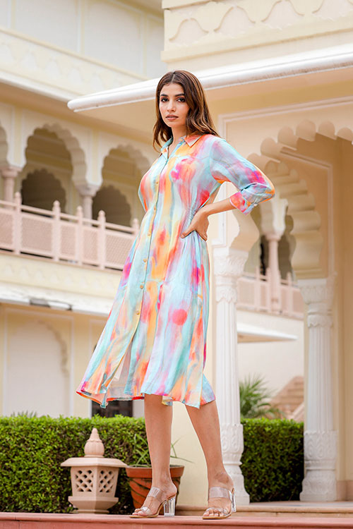 Rayon Shirt Dress image 3