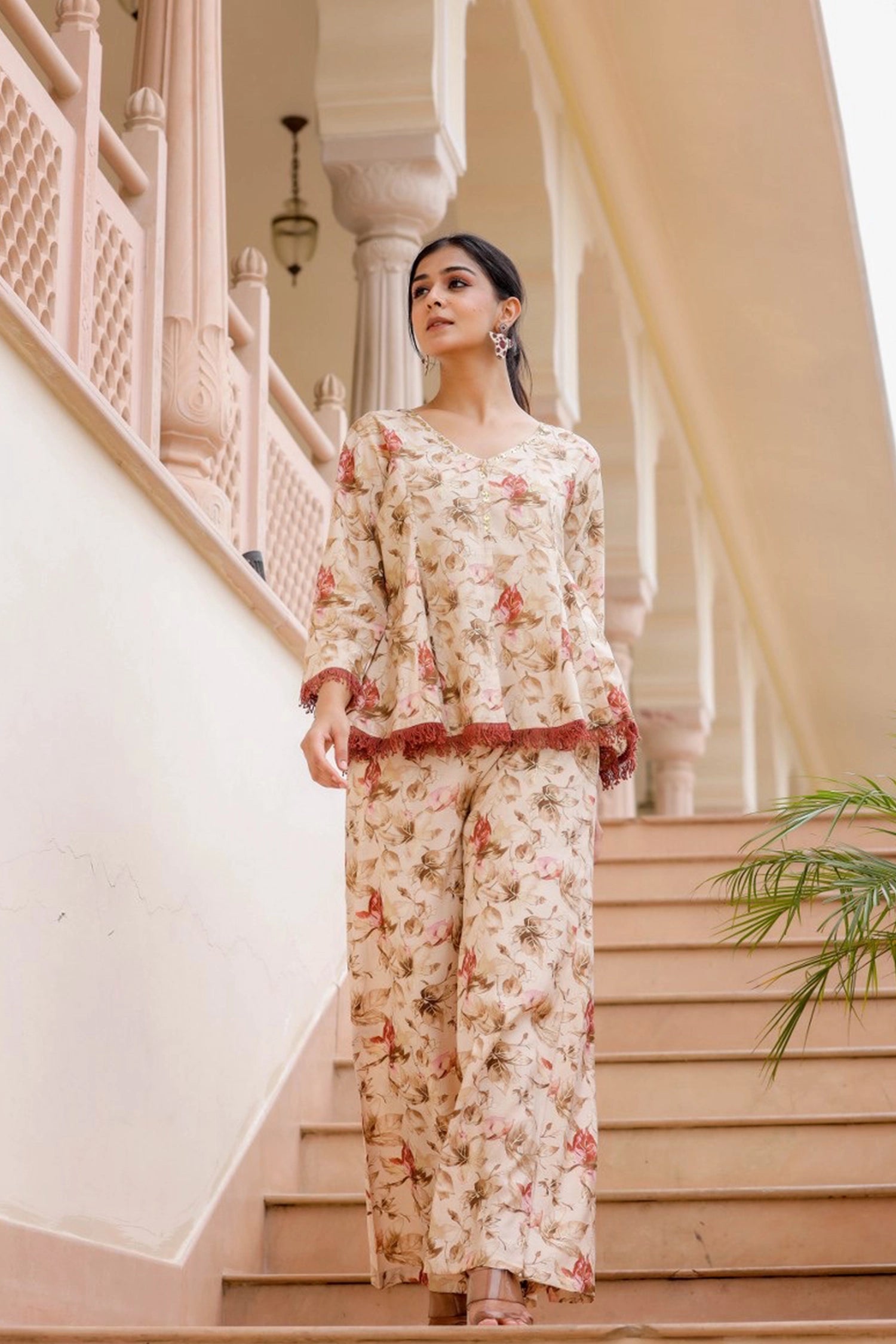 Peplum Floral Co-ord Set image 2
