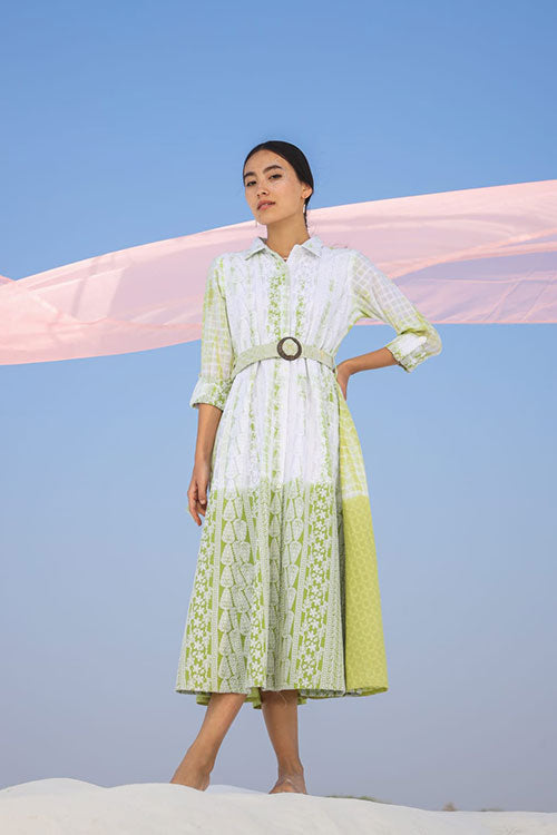 All-over Embroidery Long Length Dress Belt image 3