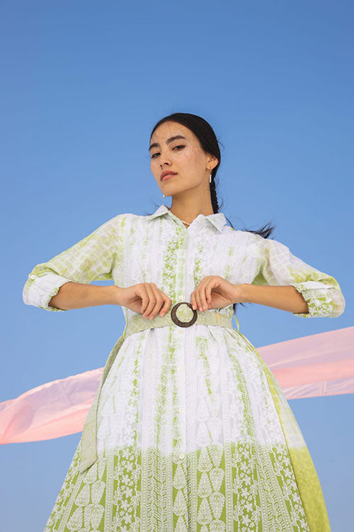 All-over Embroidery Long Length Dress Belt image 4