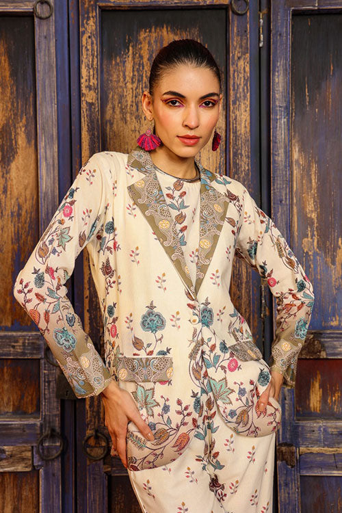 Partywear Cotton Co-ord Set With Jacket image 3