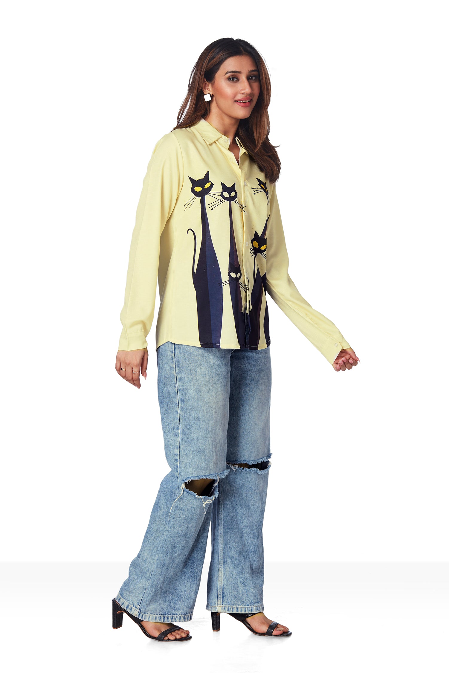 Kitty Cat Print On Shirt image 3