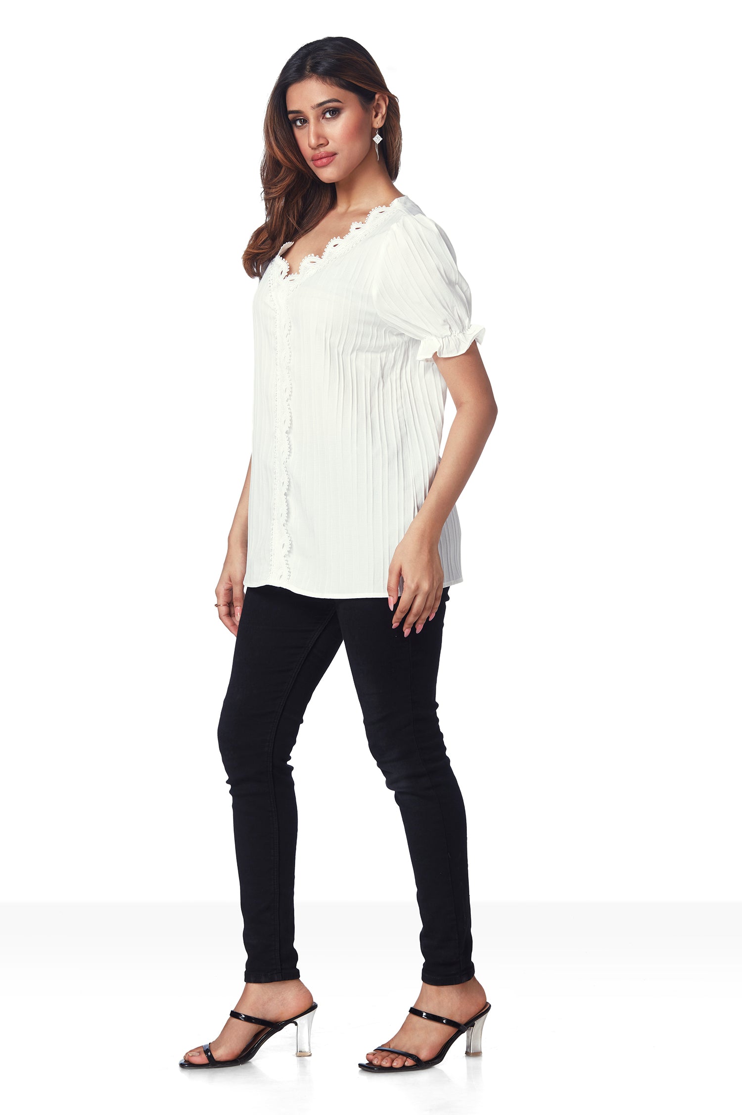 Top With Lace Work image 4