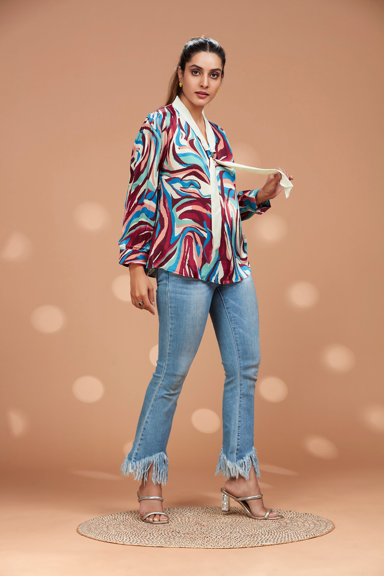 Satin Front Knot Top image 2