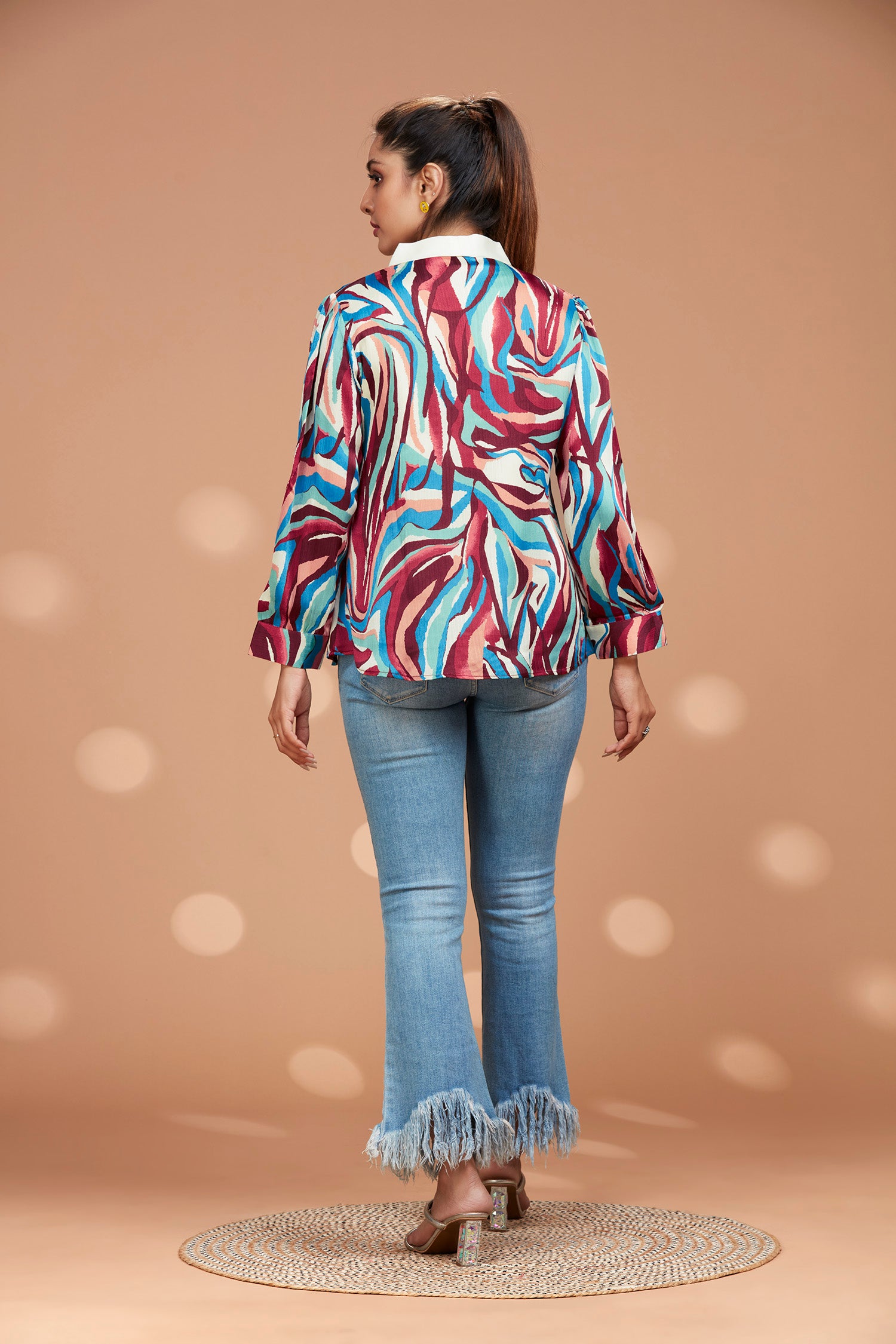 Satin Front Knot Top image 3
