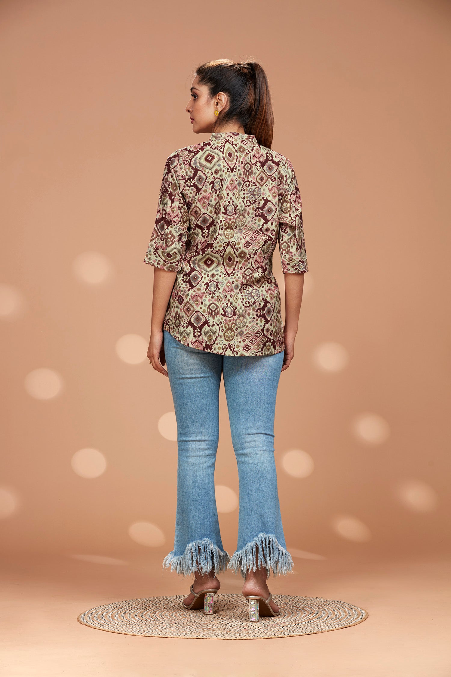Printed Tunic With Front Button image 5