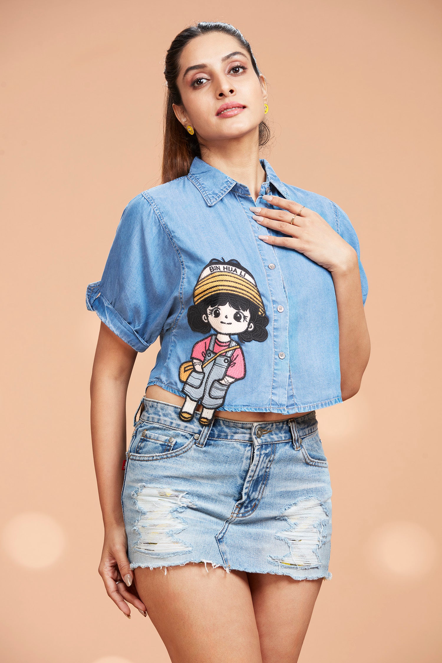 Denim Crop Top image 2