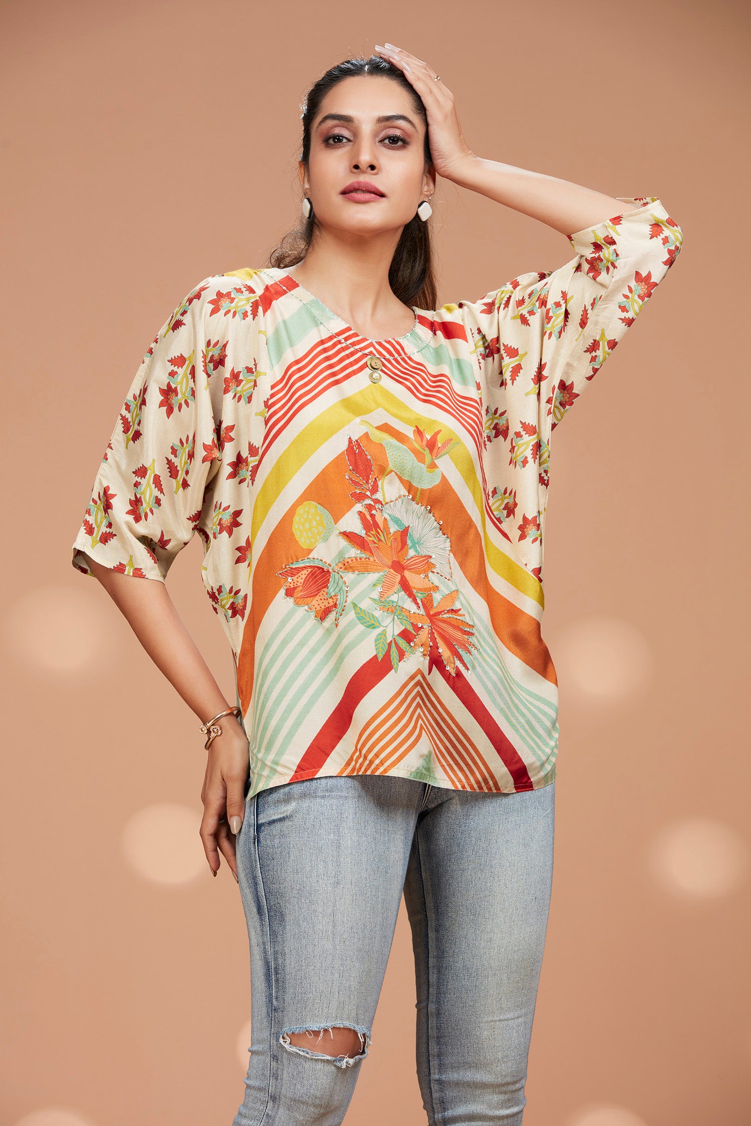 Viscose Round Neck Baggy Top image 2