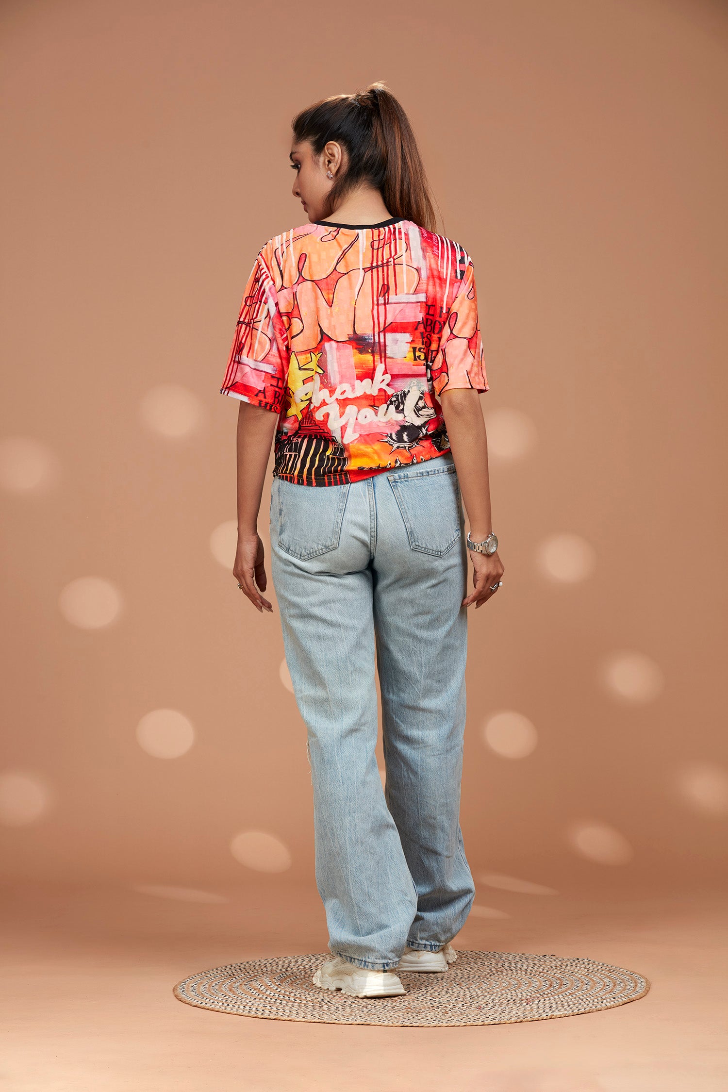 Loose Fit Thank You Printed T-shirt image 2