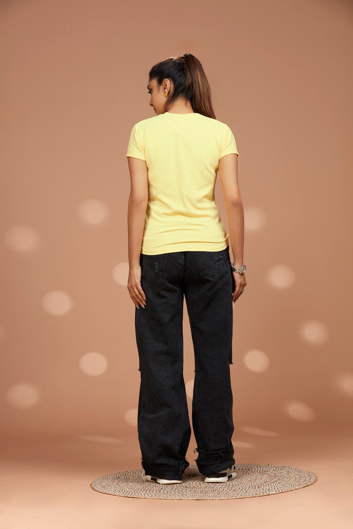Round Neck Chest Print T-shirt image 5