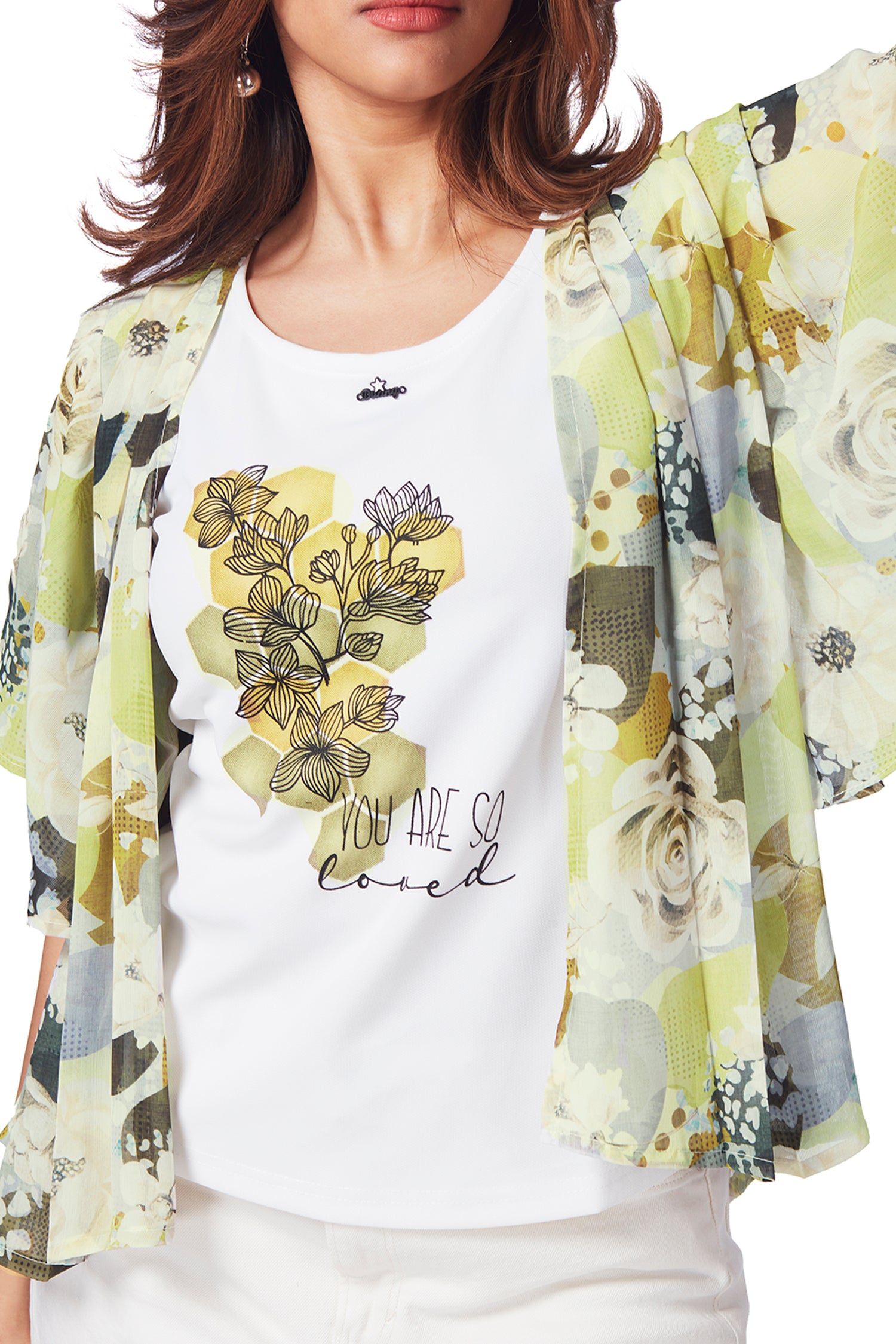 Georgette Floral Top With Tshirt Inside image 2