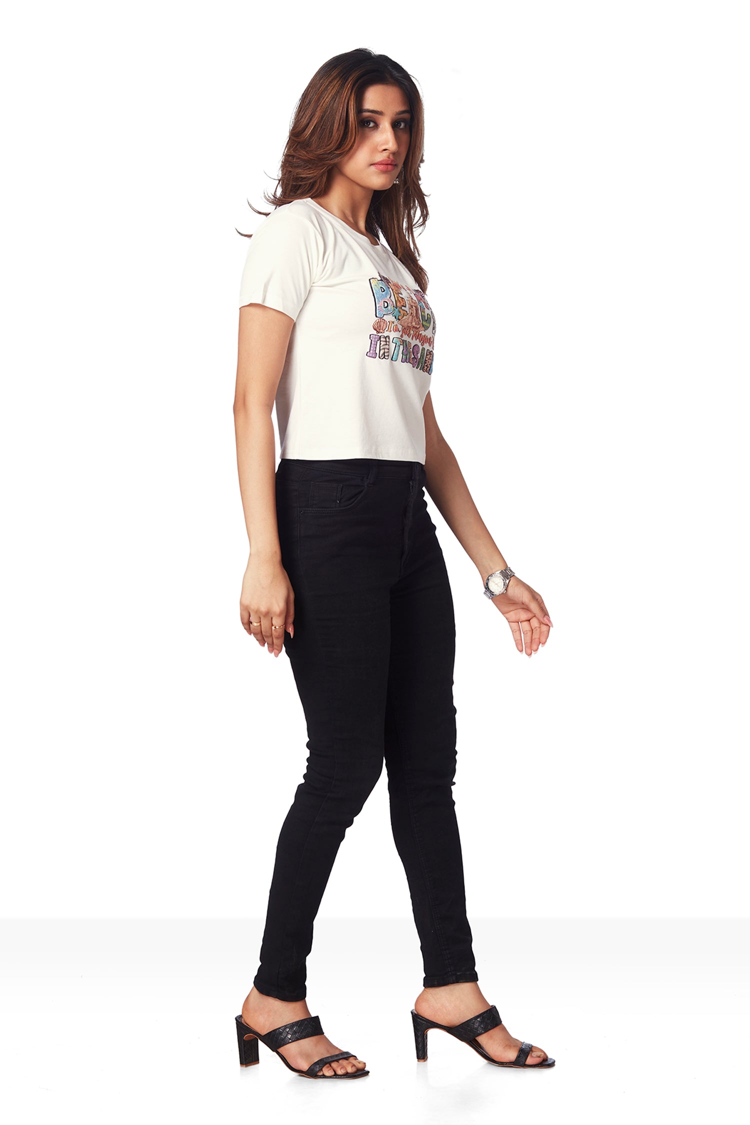 Chest Printed T-shirts - White image 3