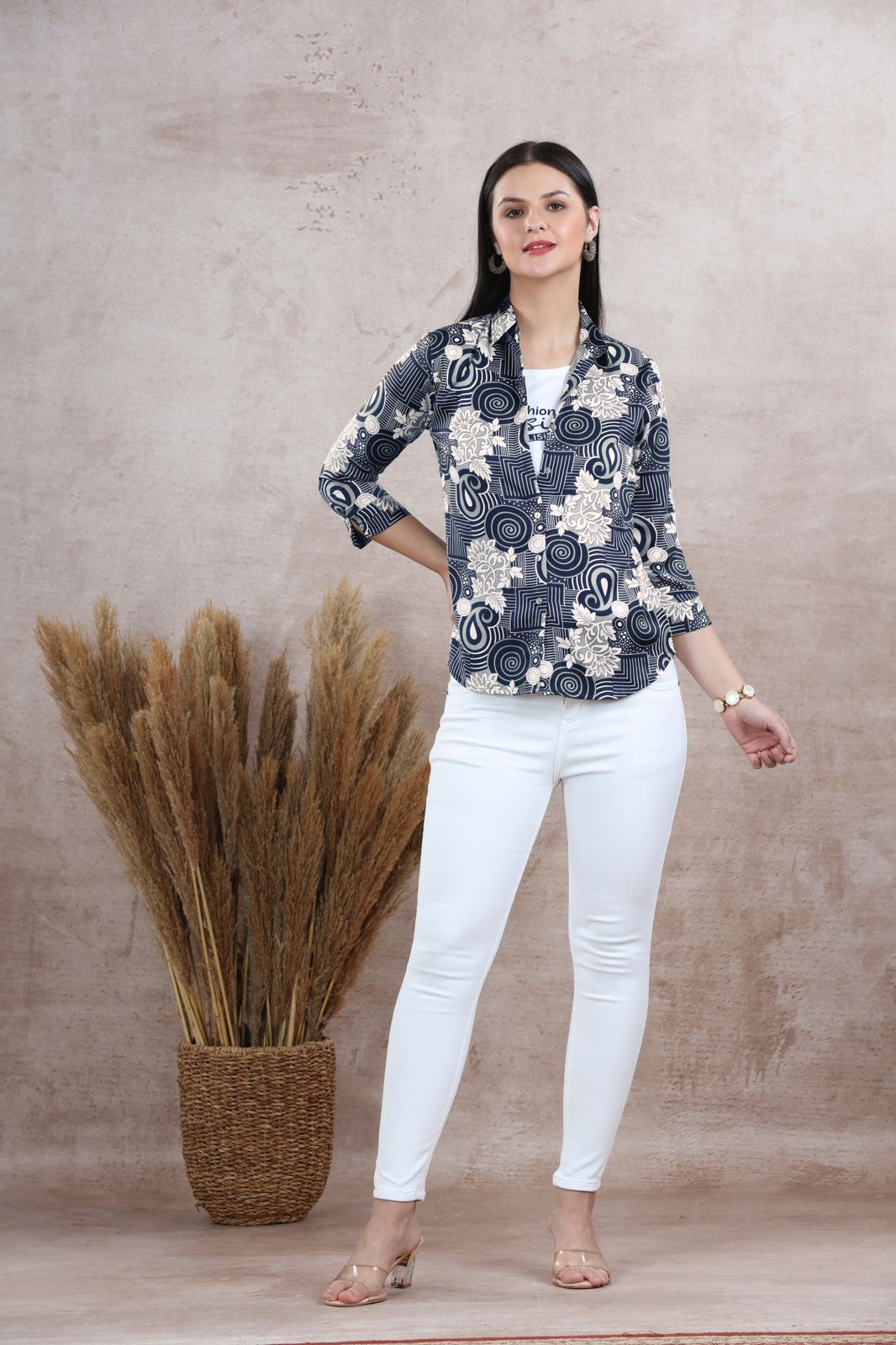 Casual Printed Shirt Blue image 2