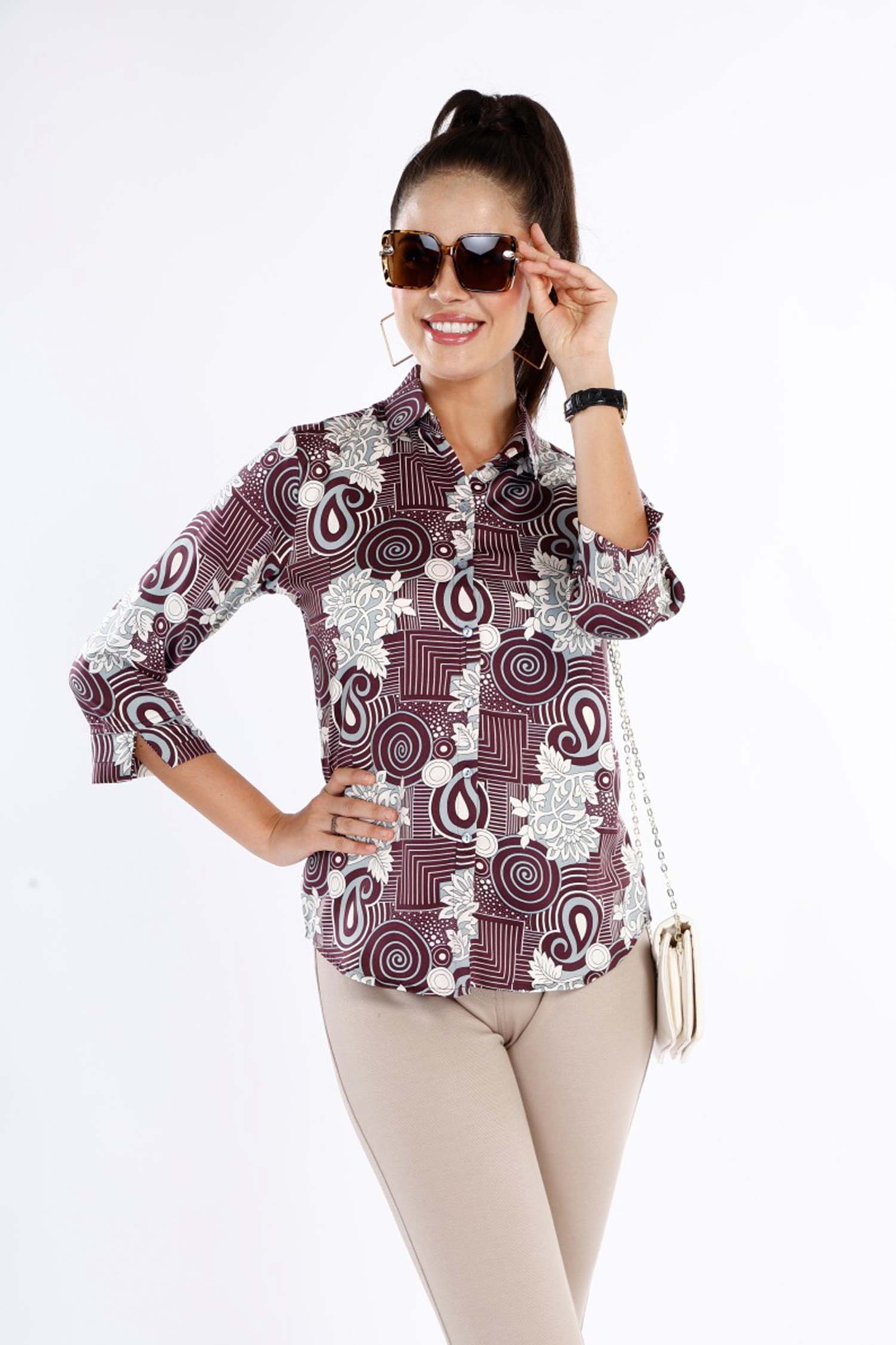 Casual Daywear Shirt - Wine image 2