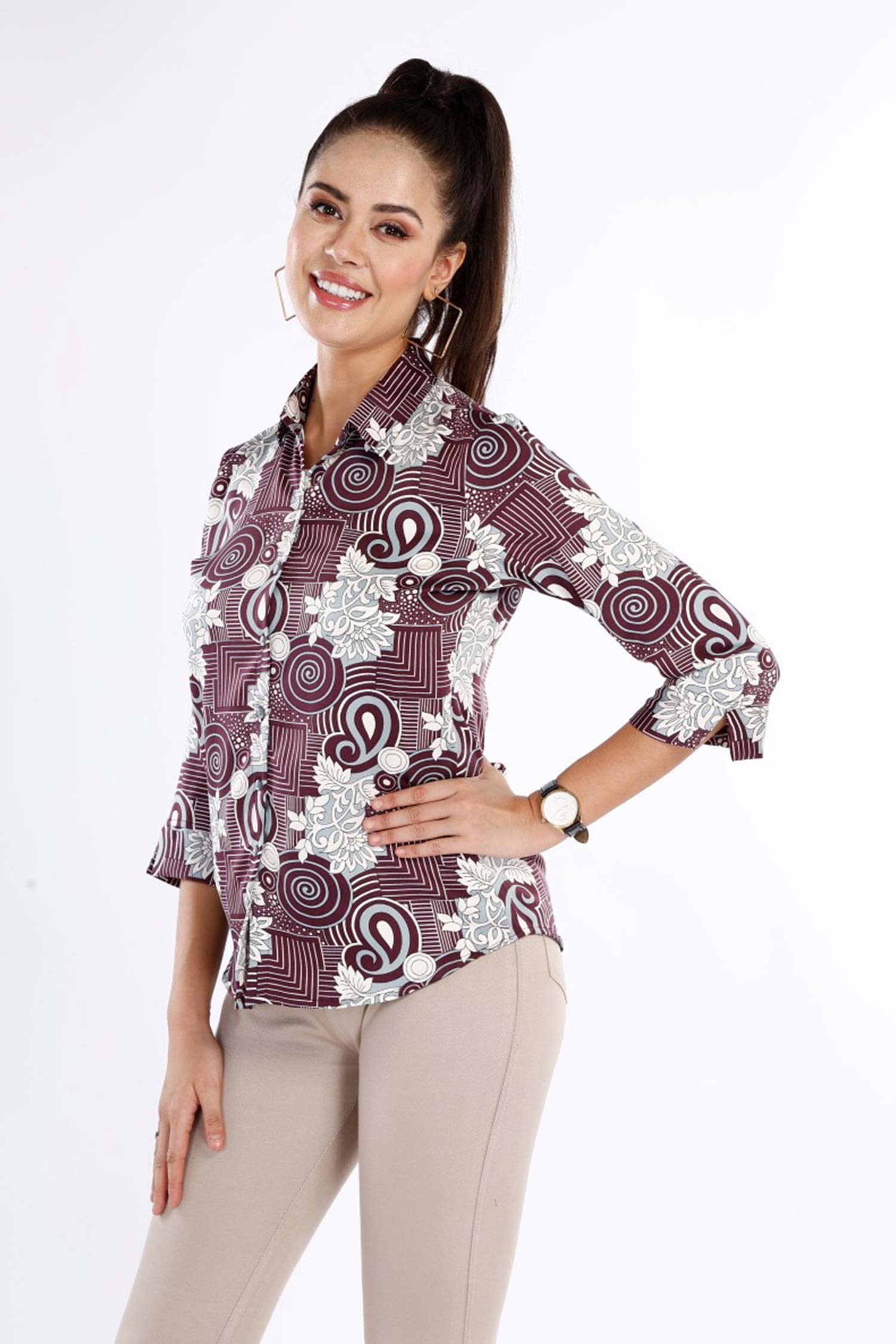 Casual Daywear Shirt - Wine image 4