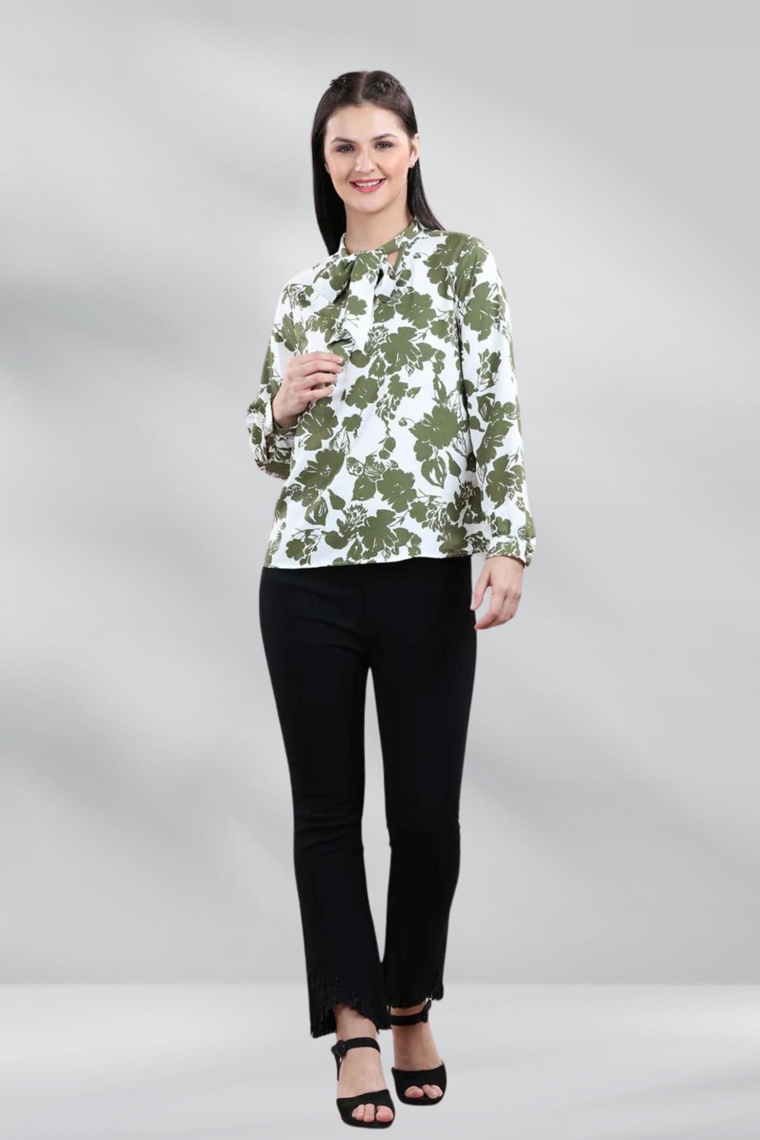 Georgette Front Knot Top