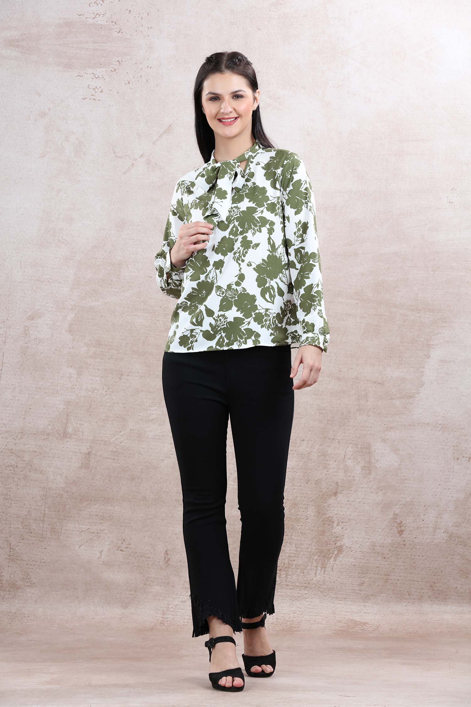 Georgette Front Knot Top image 2