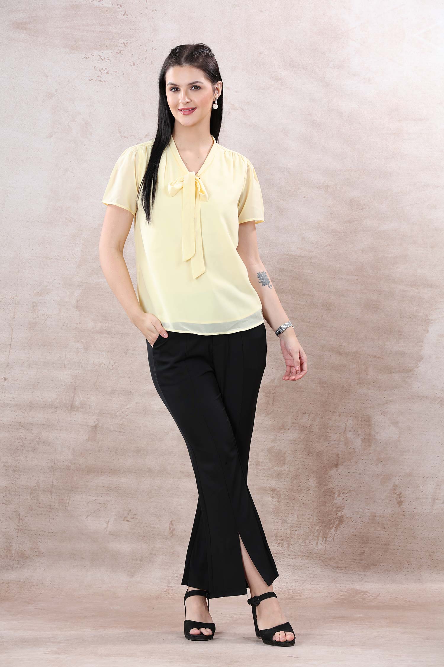 Georgette Plain Top image 2