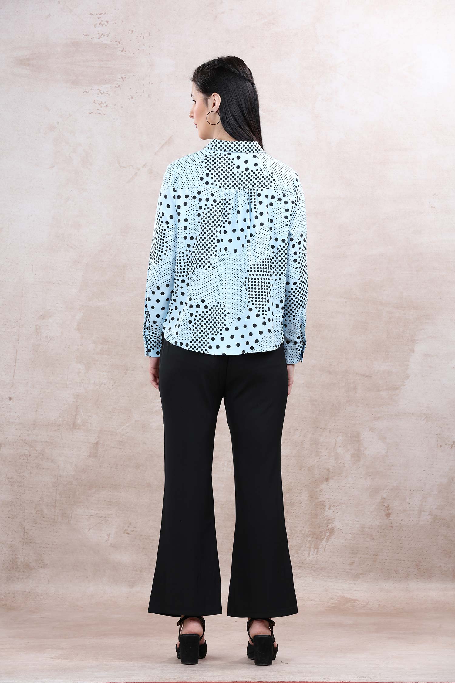 Polka Dot Front Knot Shirt image 4