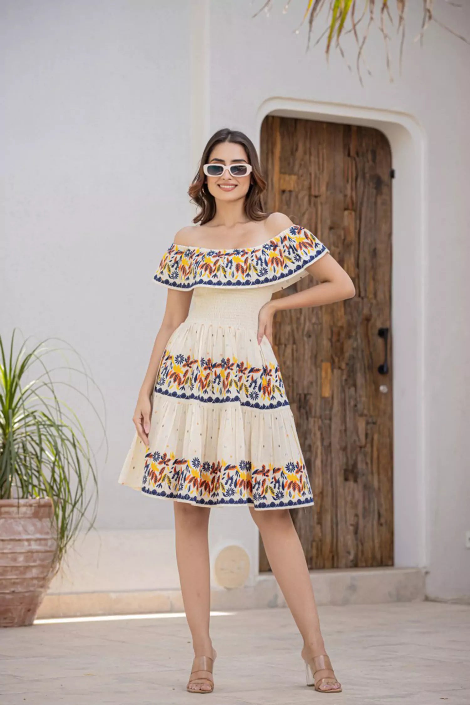 Off Shoulder Embroidered Tunic image 2