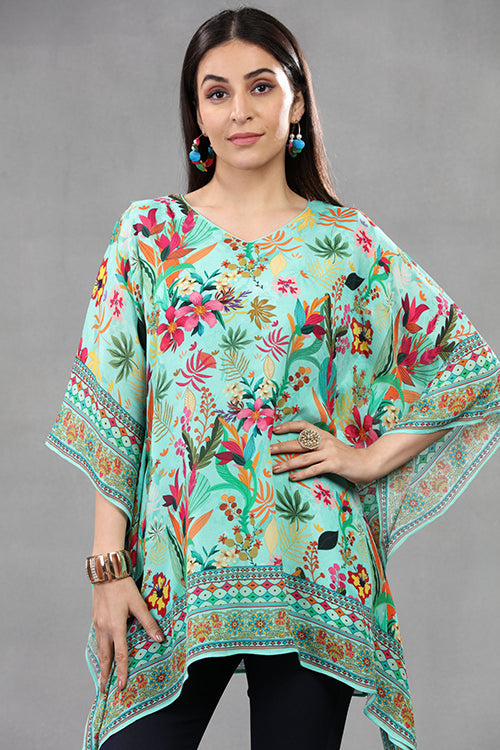Short Kaftan With Ethnic Print image 4