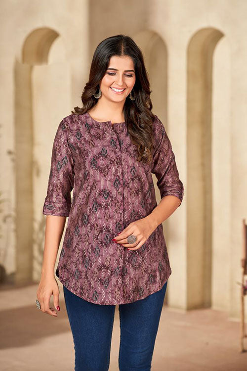 Modal Chandri Printed Tunic Top image 2