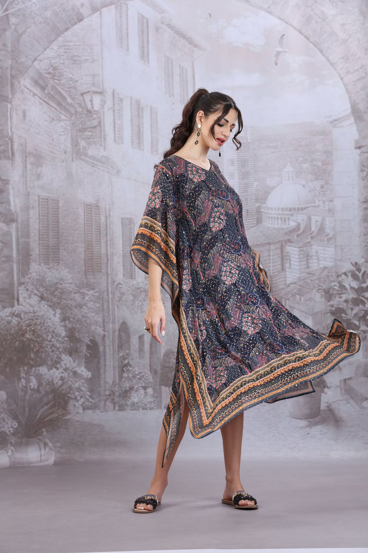 Printed Long Kaftan image 4