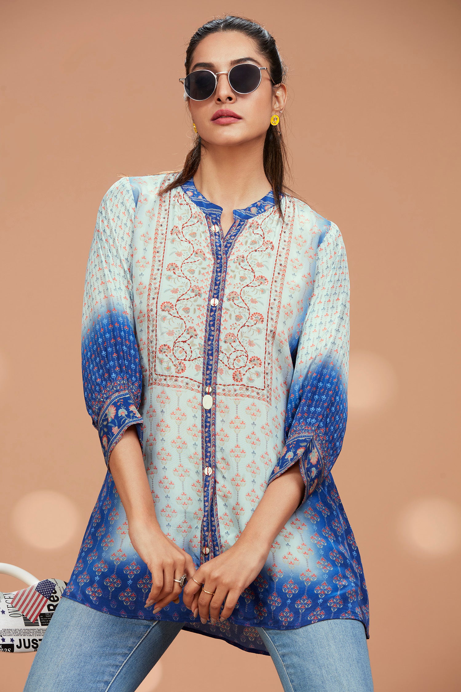 Muslin Ombre Long Kurti image 2
