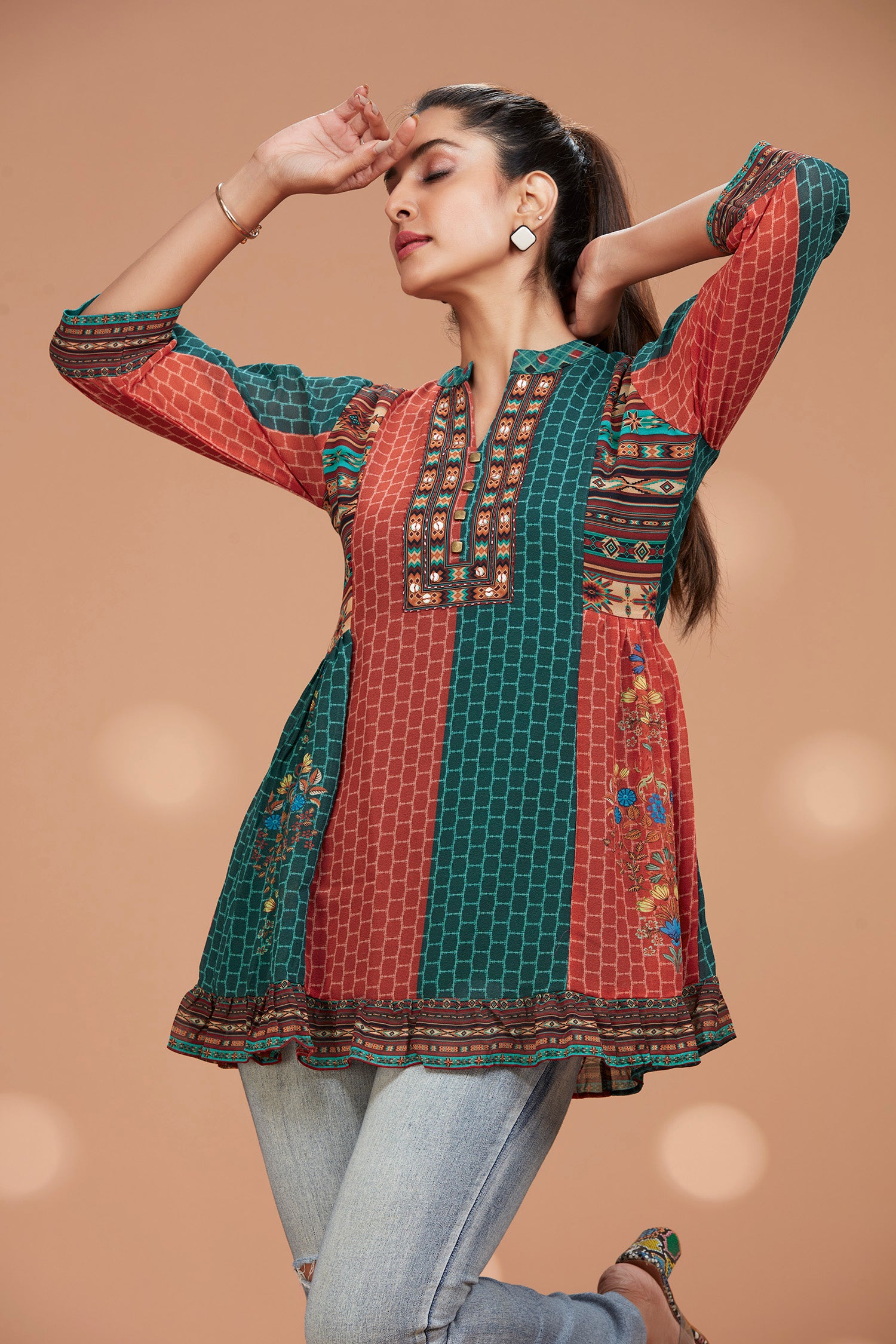 Georgette Frock Style Kurti image 2
