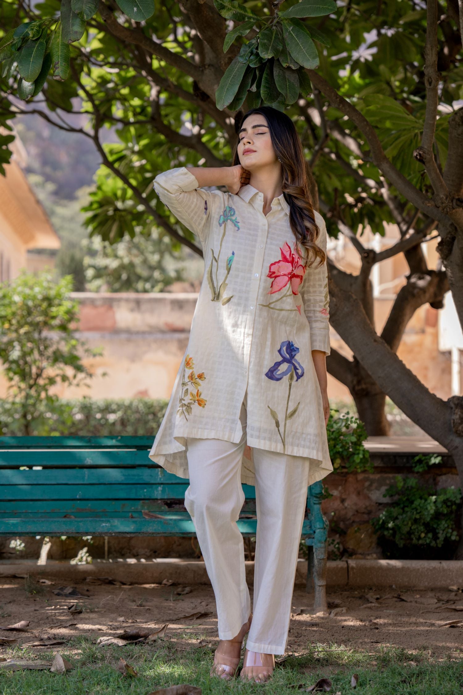 Freyaa Elegant Cream Cord Set For A Timeless Look