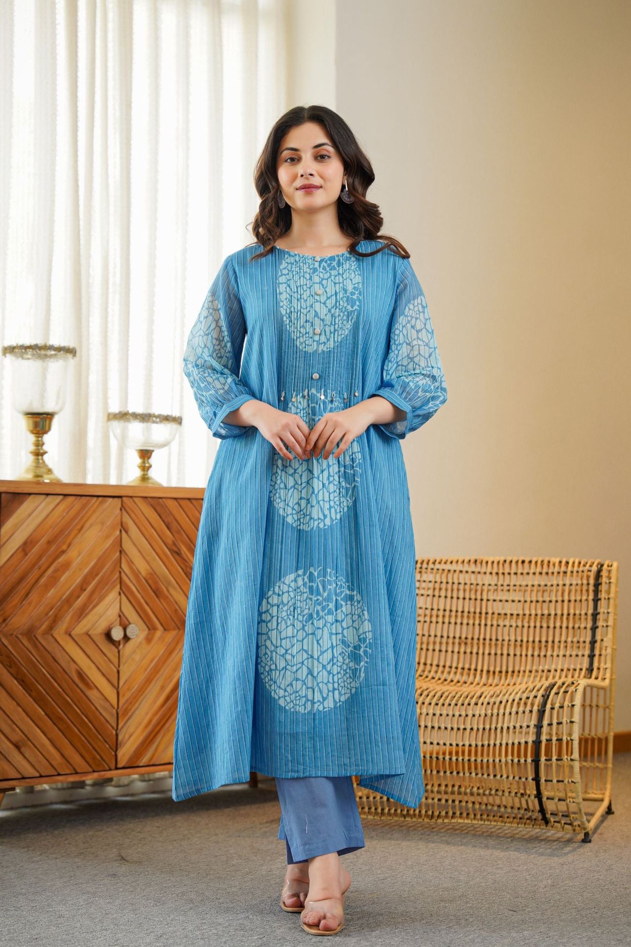 Blue Drape Flared Cord Set image 3