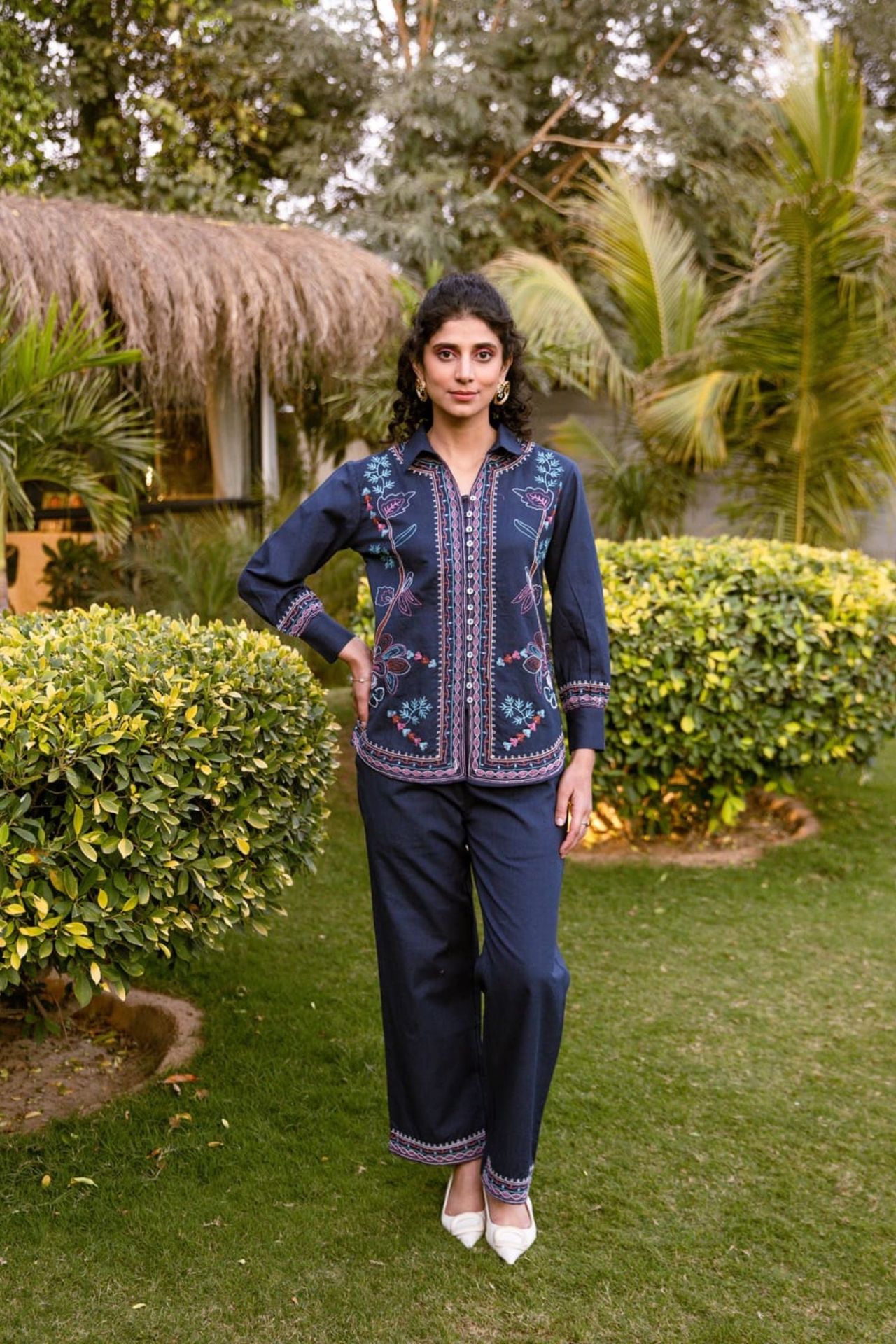 Navy Blue Grace Co-ord Set