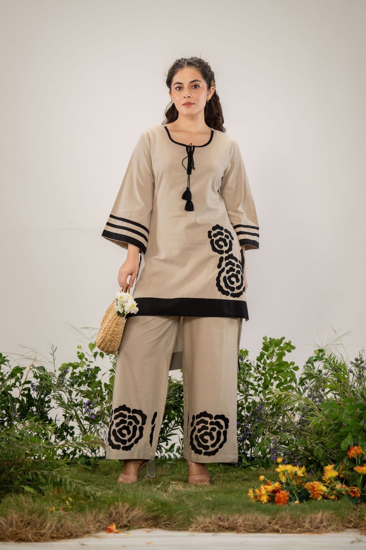 Coffee Craft Cord Set With Design On Pant image 2