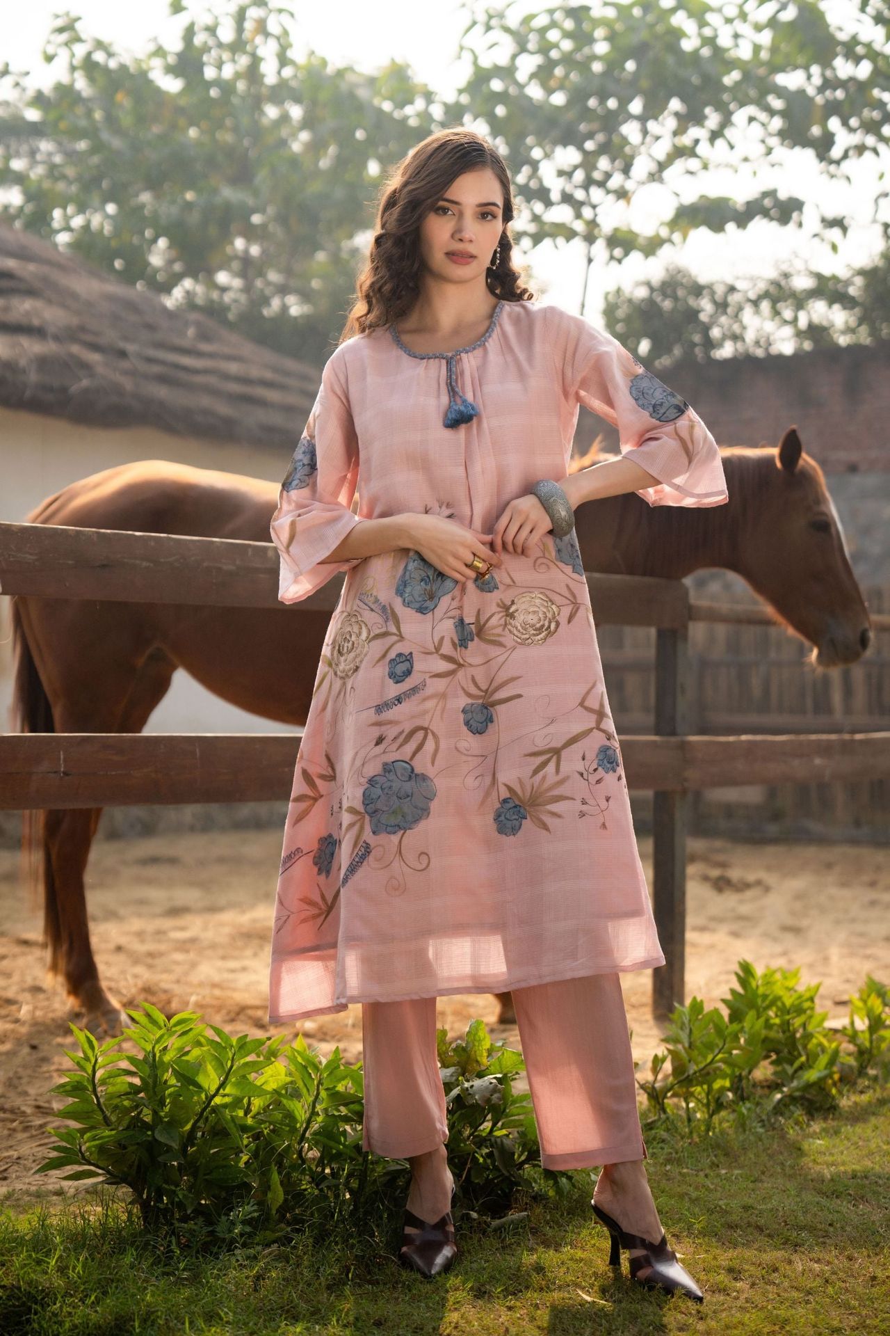 Pink Blossom Print Co-ord Set