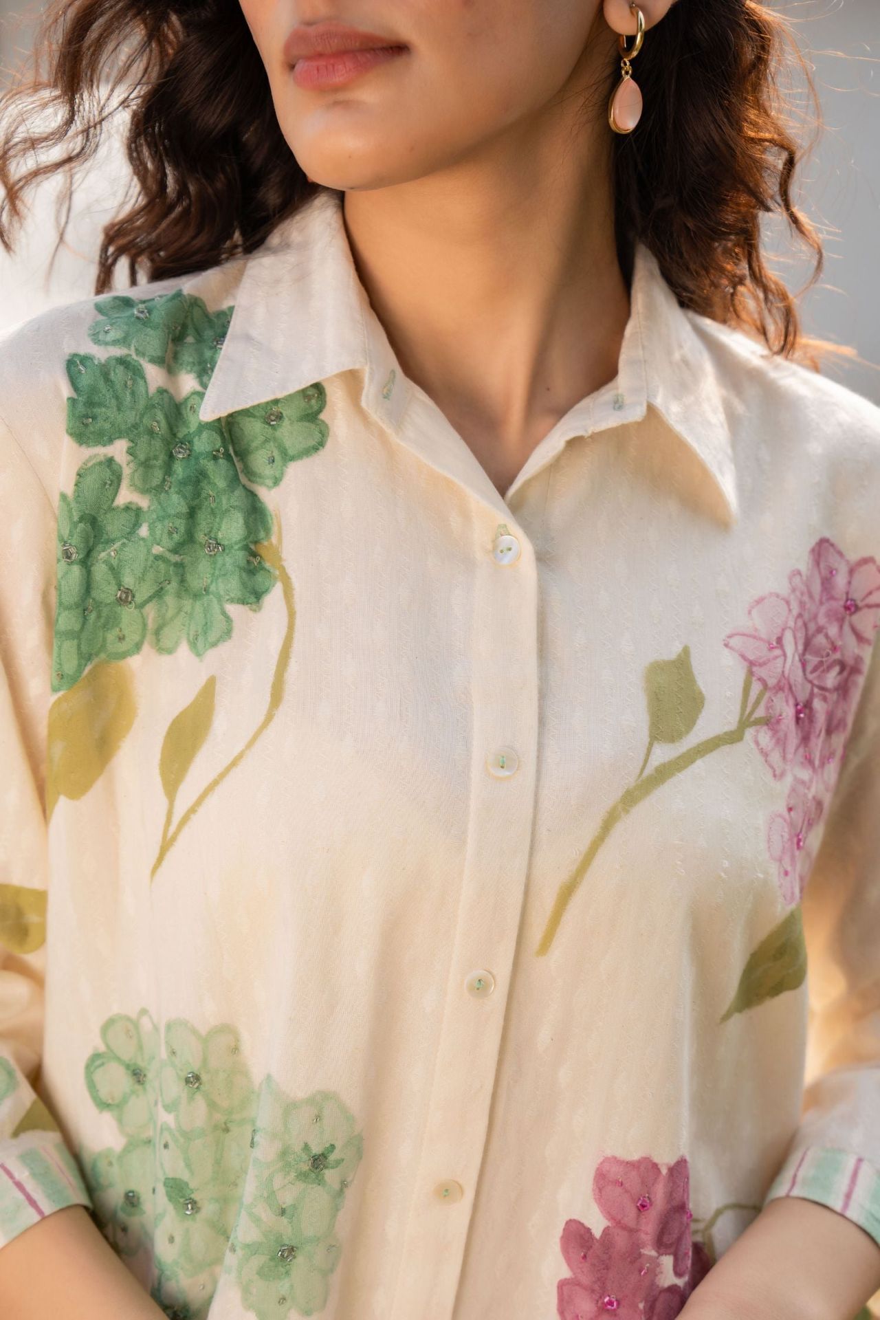 Cream Bloom Collared Cord Set image 4