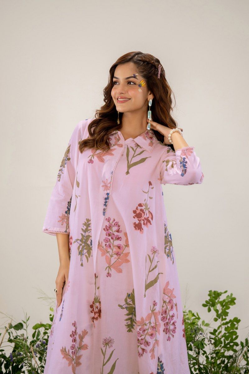 Purple Printed Co-ord Set