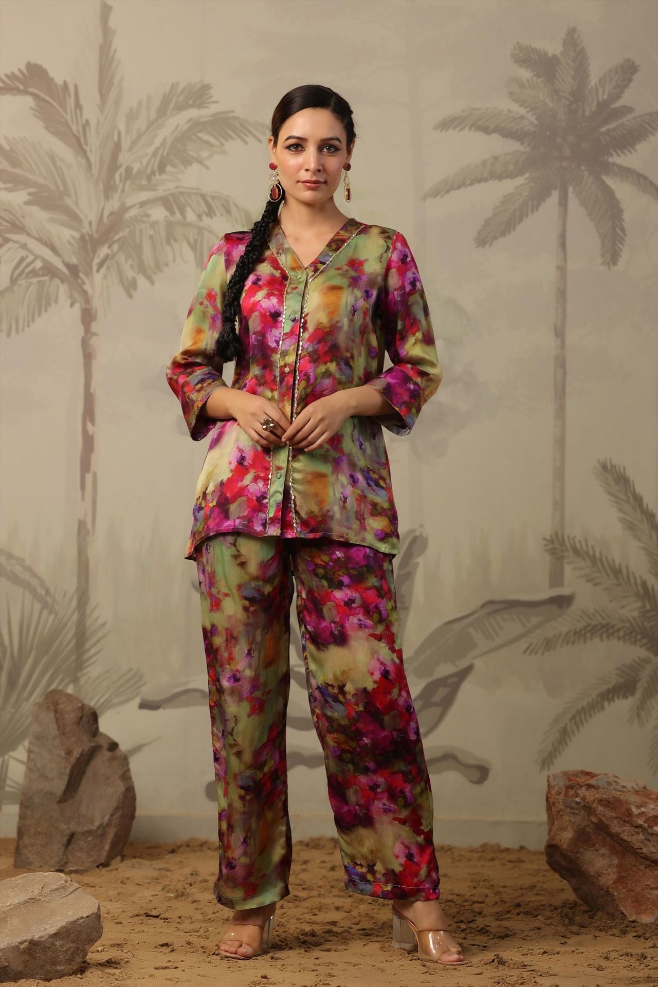 Garden Fresh Floral Green Co-ord Set