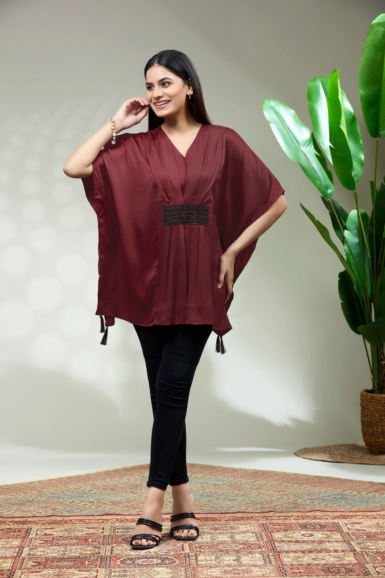 Kaftan Black Embriodery Brooch