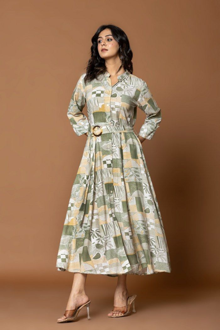 Belted Envy Green Print Story image 2