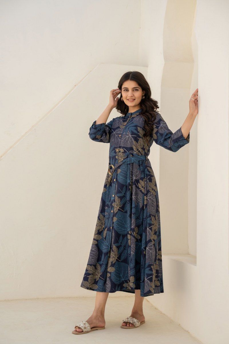 Blue Haven Belted Button Dress image 2