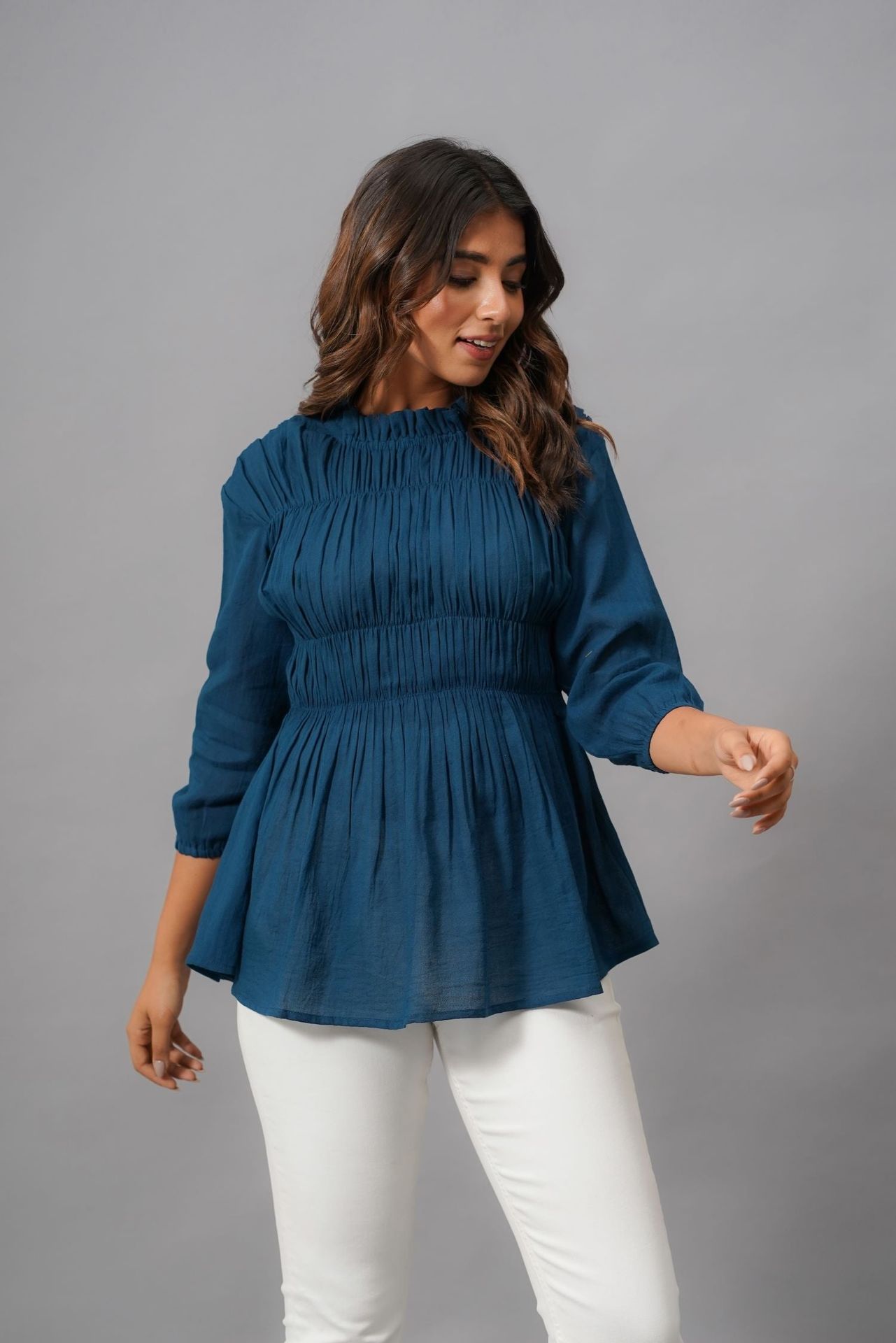 Blue Charm Cotton Top image 2