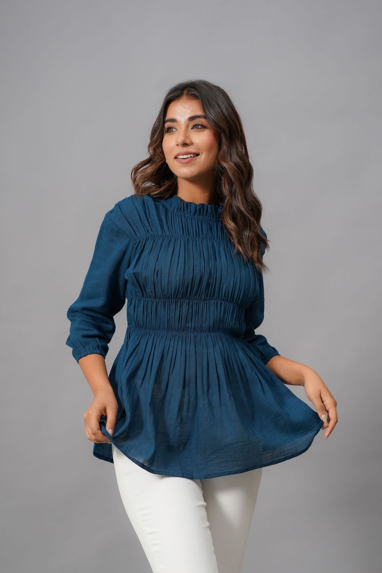 Blue Charm Cotton Top image 4